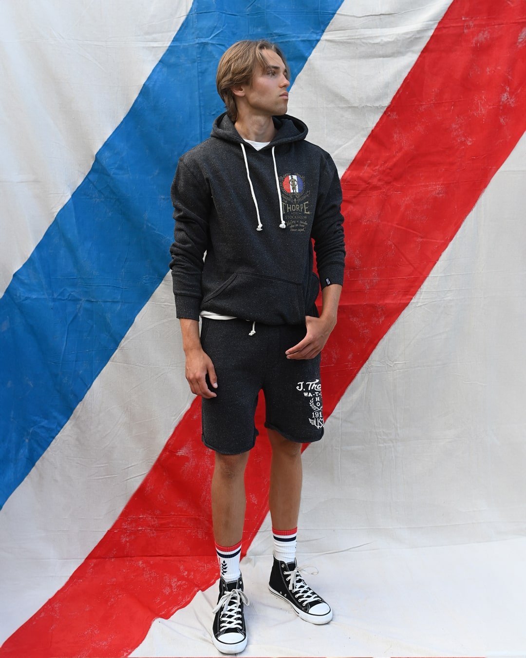 Jim Thorpe 1912 Black Shorts - Roots of Fight Canada