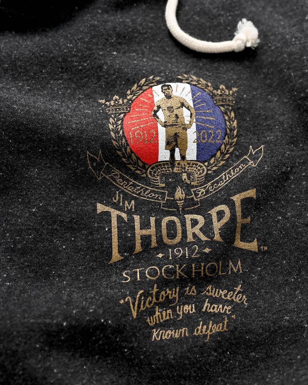 Jim Thorpe Games 1912 Black PO Hoody - Roots of Fight Canada