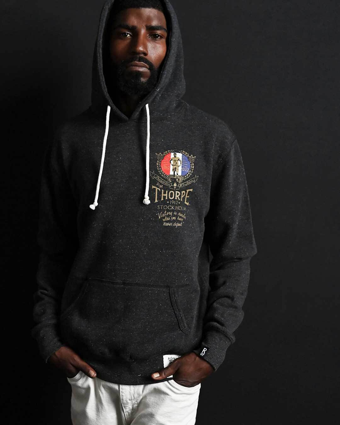 Jim Thorpe Games 1912 Black PO Hoody - Roots of Fight Canada