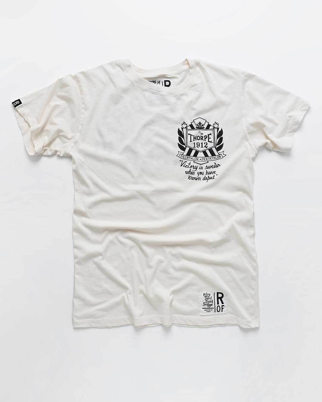 Jim Thorpe Games 1912 White Tee - Roots of Fight Canada