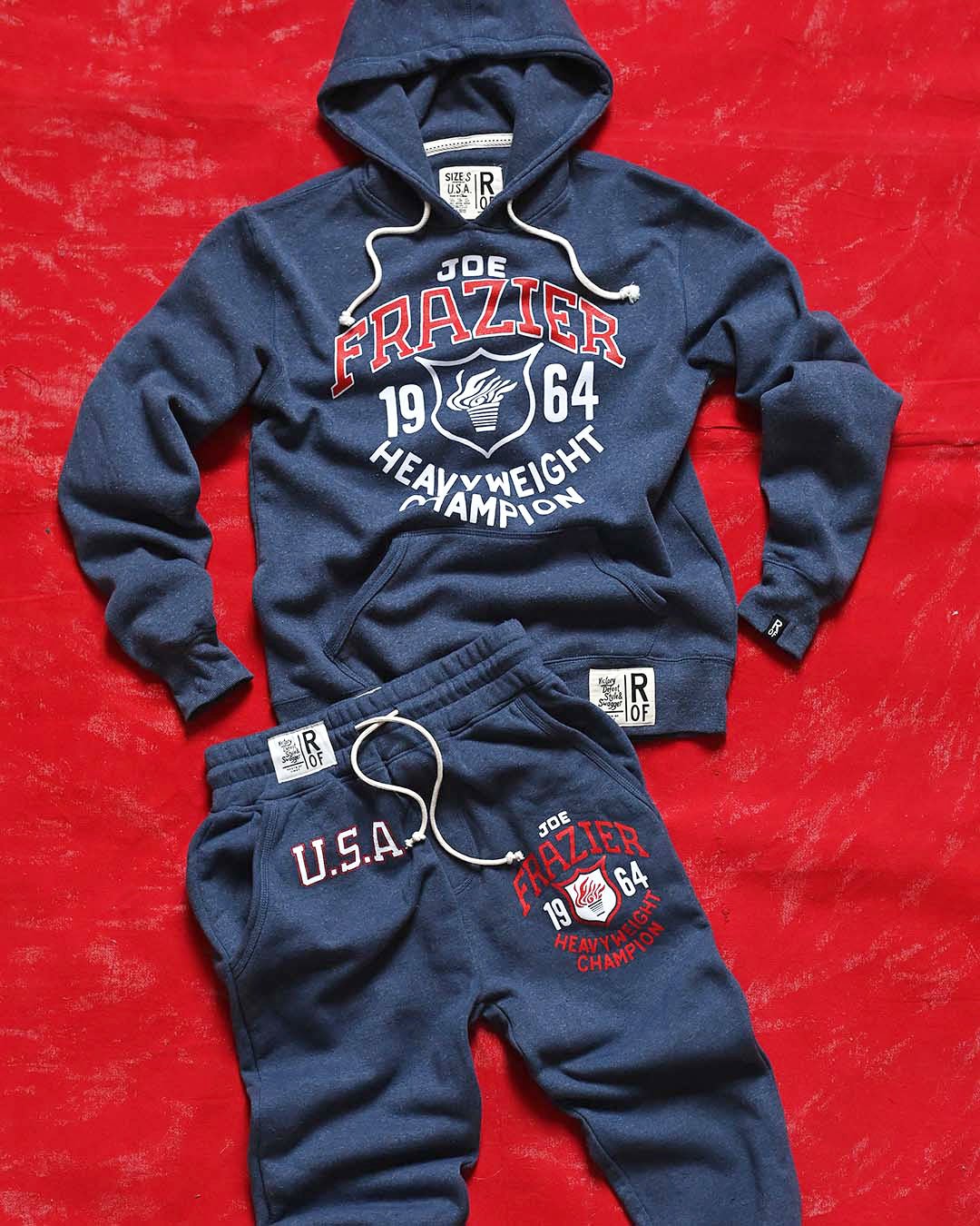 Joe Frazier Boxing USA Navy PO Hoody - Roots of Fight Canada