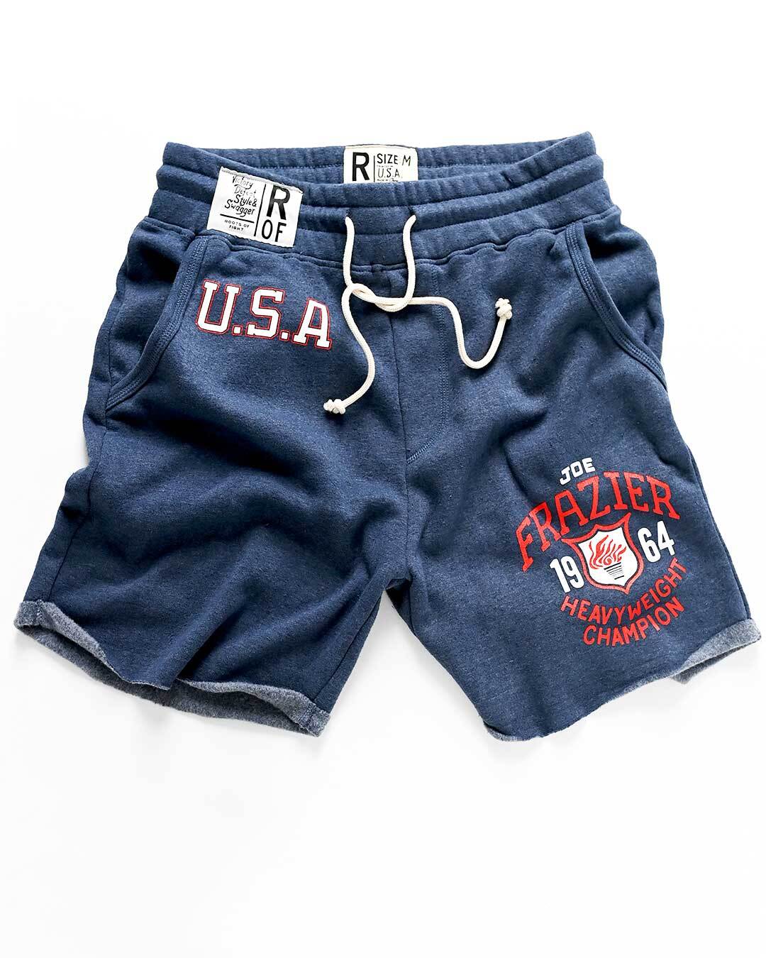 Joe Frazier Games 1964 Navy Shorts - Roots of Fight Canada