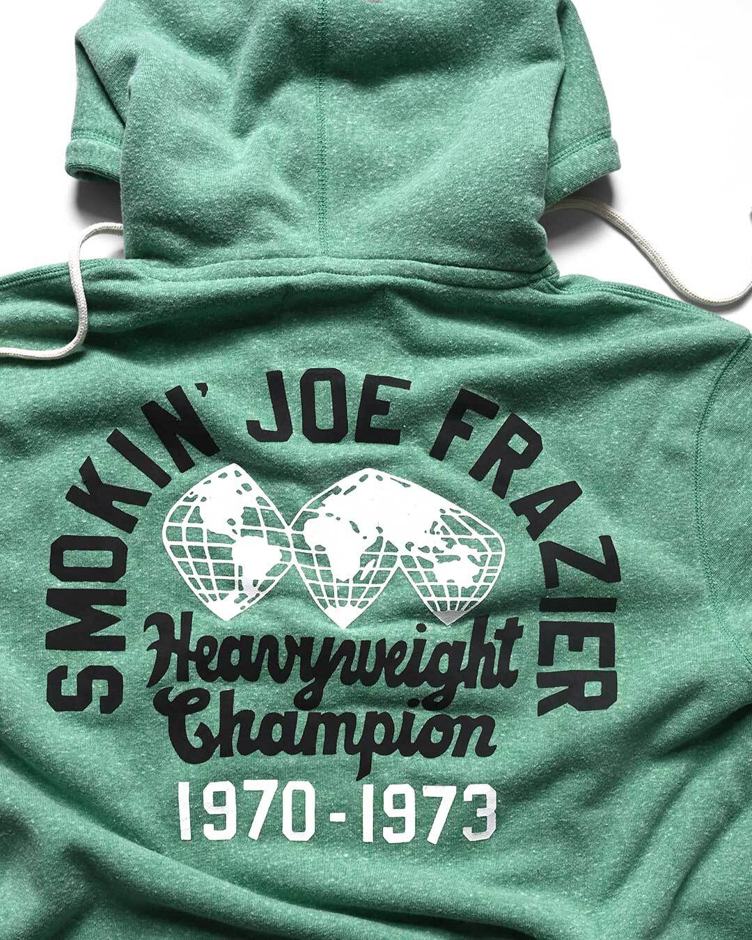 Joe Frazier Heavyweight Champ Green PO Hoody - Roots of Fight Canada