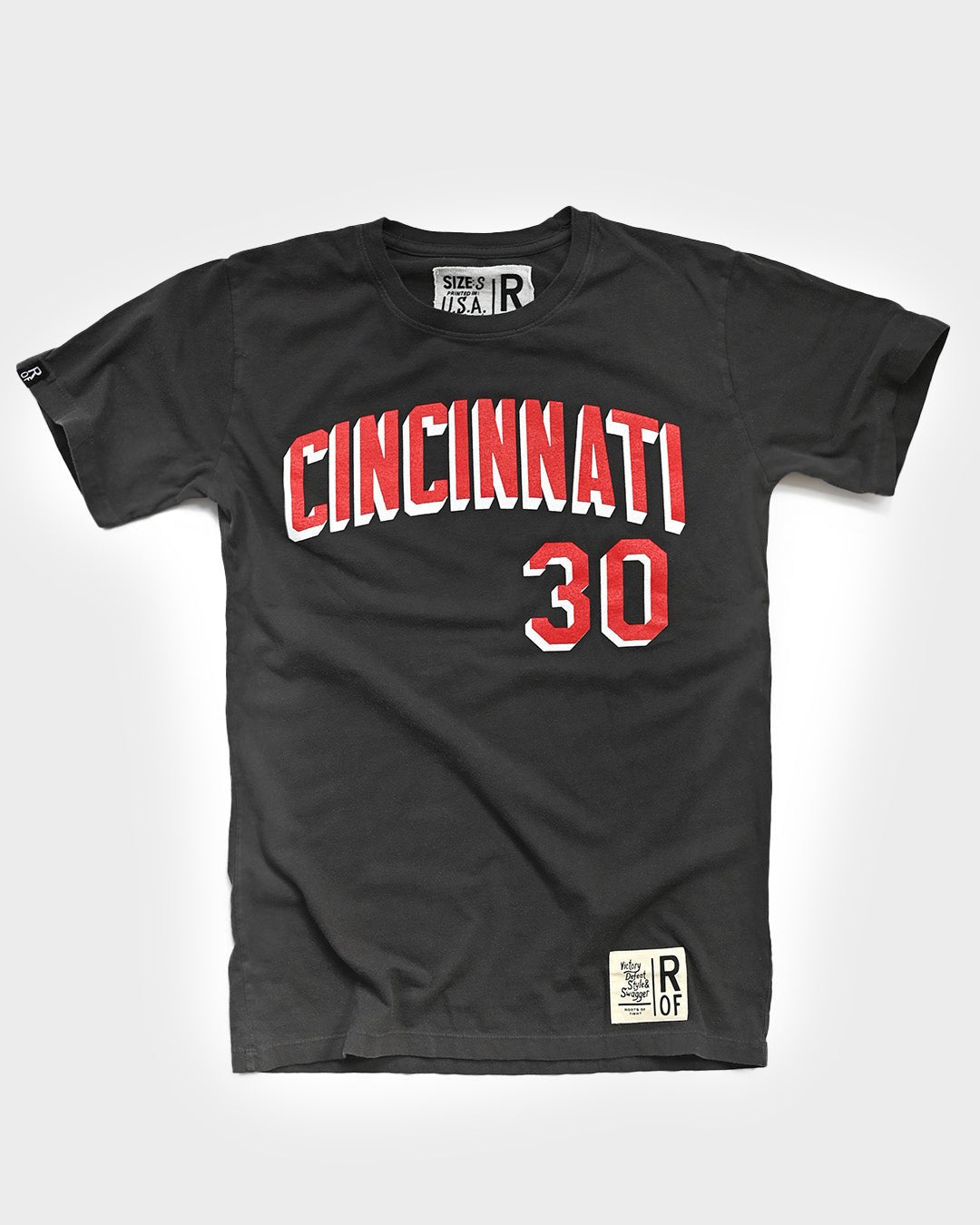 K. Griffey Jr. 30 Cincinnati Black Tee - Roots of Fight Canada