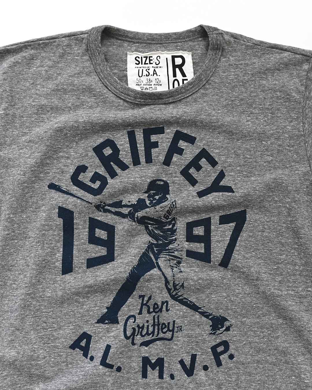 K. Griffey Jr. '97 AL MVP Grey Triblend Tee - Roots of Fight Canada