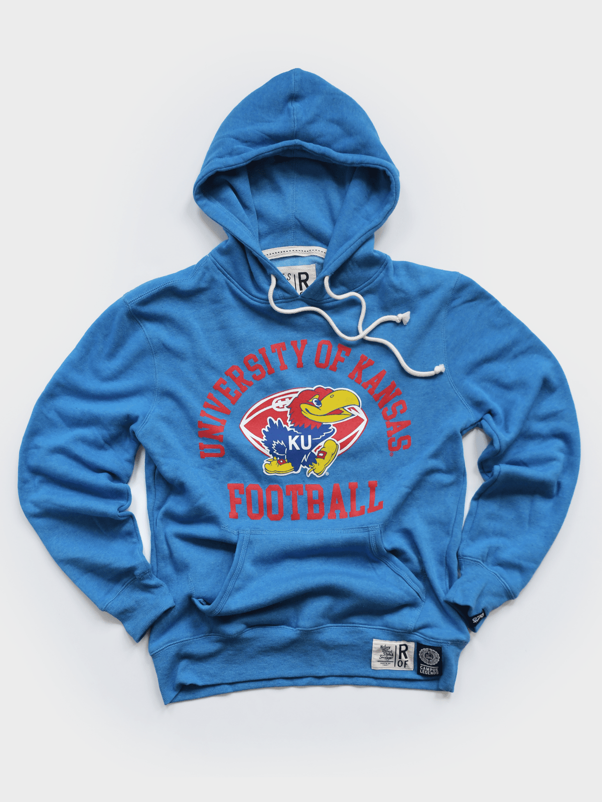 KU - Jayhawks Football Blue PO Hoody - Roots of Fight Canada