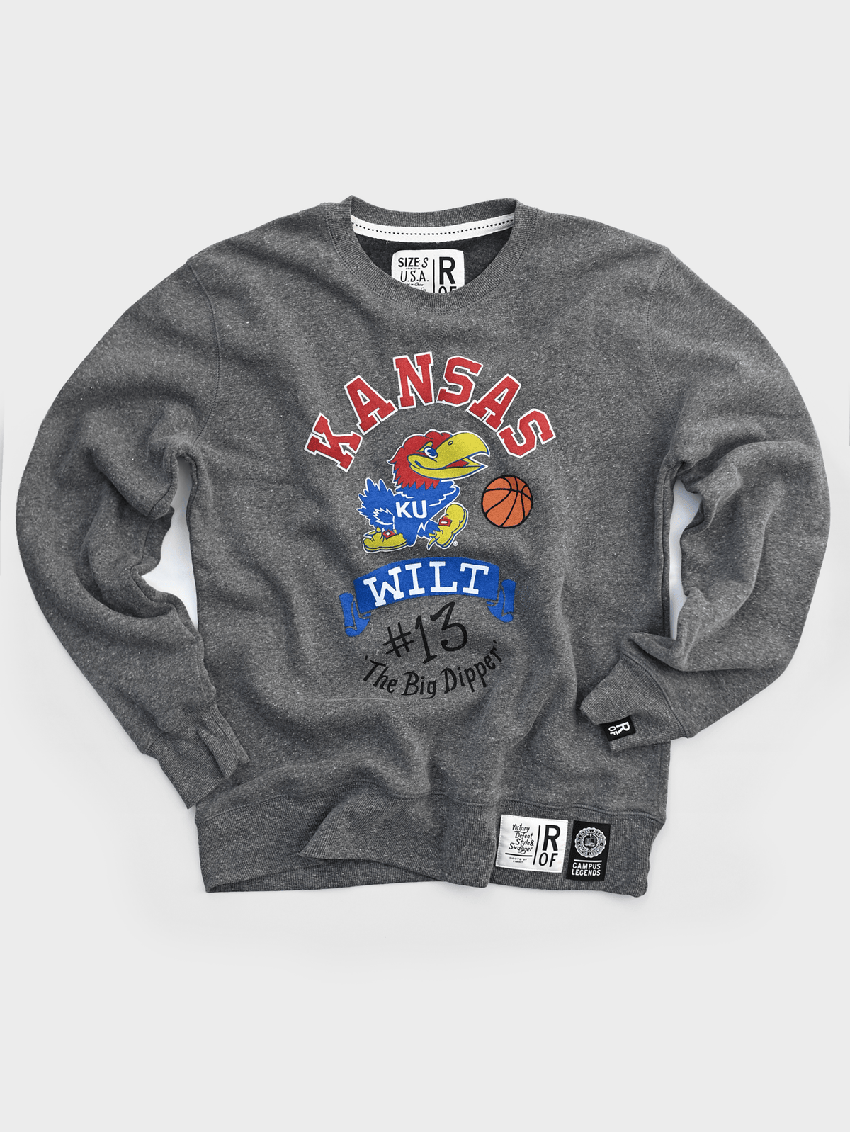 KU - Wilt Big Dipper #13 Grey Sweatshirt - Roots of Fight Canada