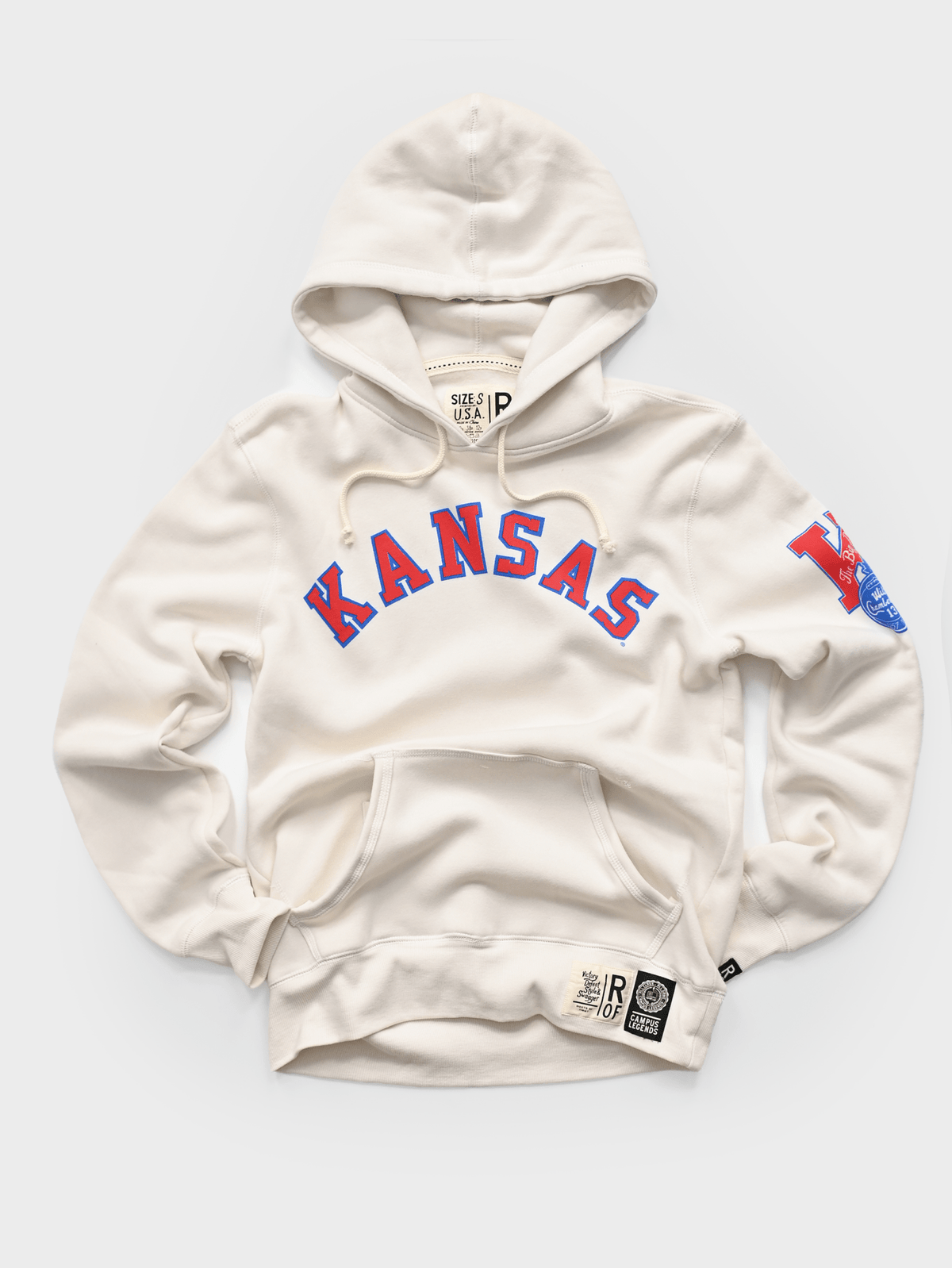 KU - Wilt Jayhawks Basketball #13 White PO Hoody - Roots of Fight Canada