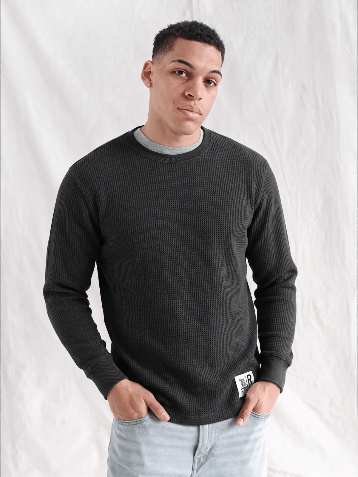 Long Sleeve Heather Charcoal Thermal - Roots of Fight Canada