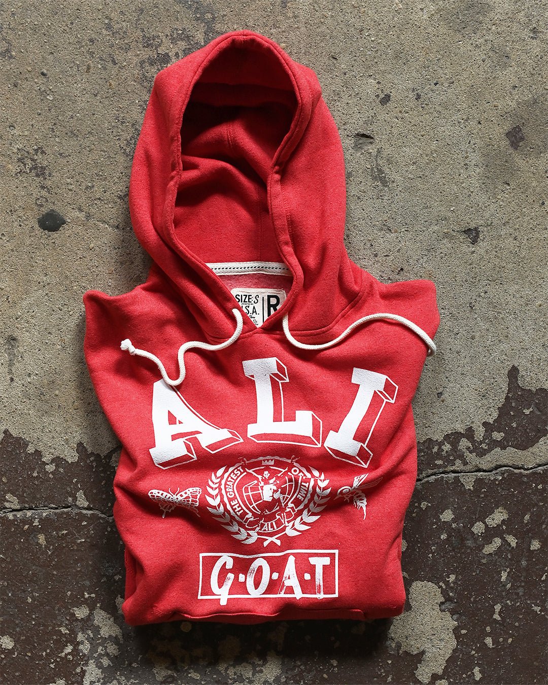M. Ali Boxing GOAT Red PO Hoody - Roots of Fight Canada