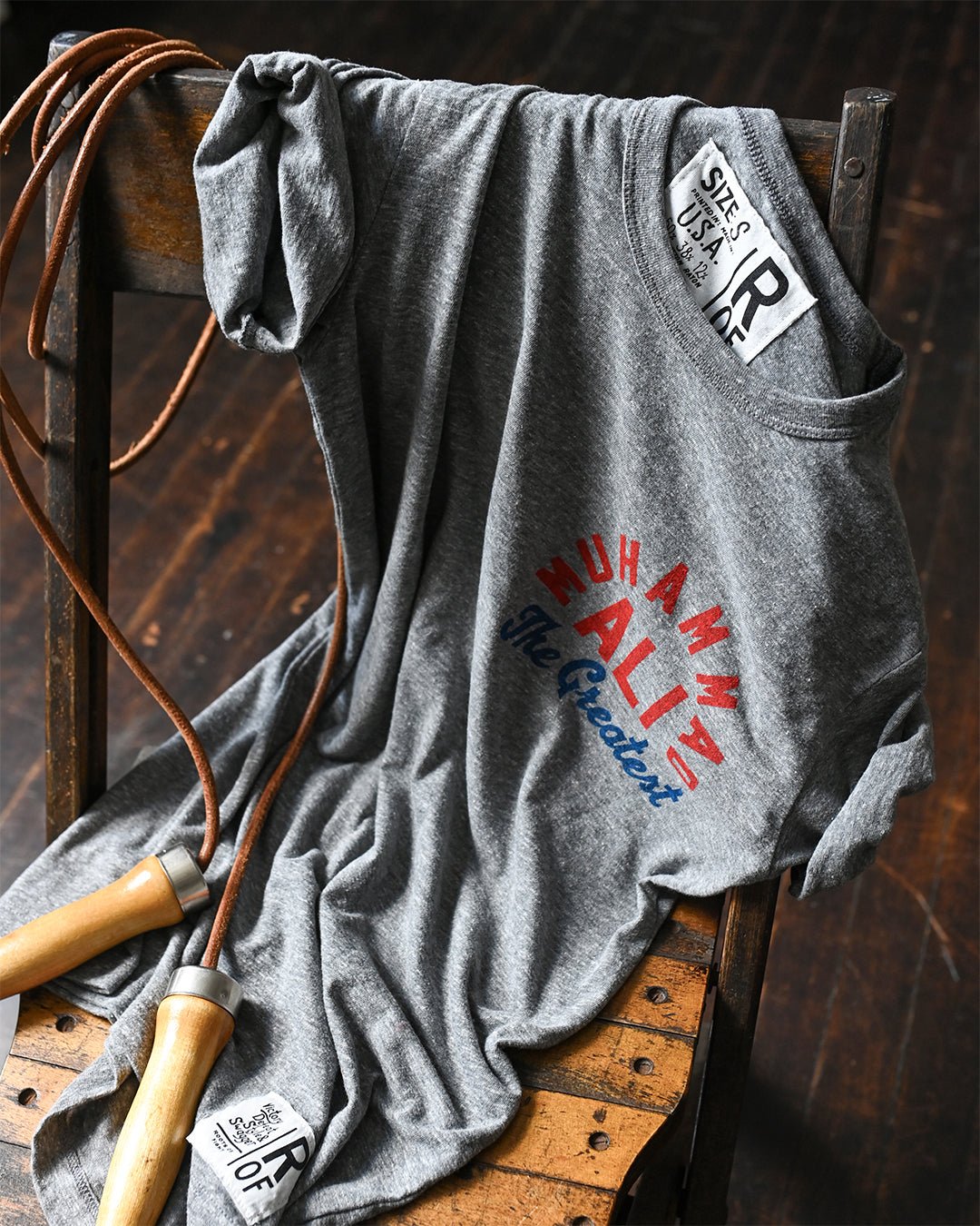 M. Ali The Greatest Grey Triblend Tee - Roots of Fight Canada