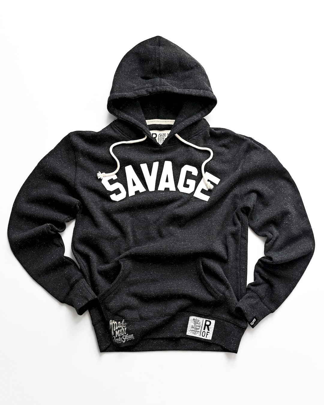 Macho Man 'Savage' Black PO Hoody - Roots of Fight Canada