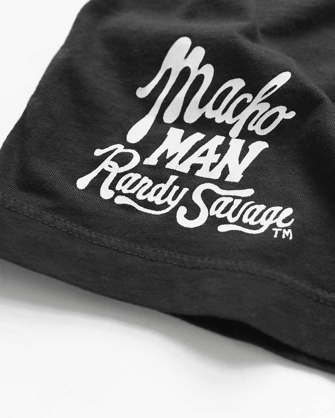 Macho Man 'Savage' Black Tee - Roots of Fight Canada