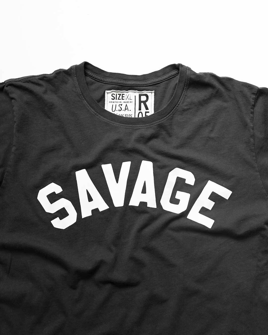 Macho Man 'Savage' Black Tee - Roots of Fight Canada