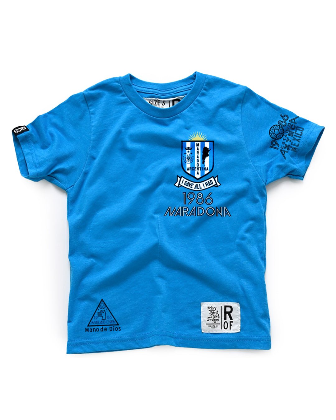 Maradona 10 Blue Kid&#39;s Tee - Roots of Fight Canada