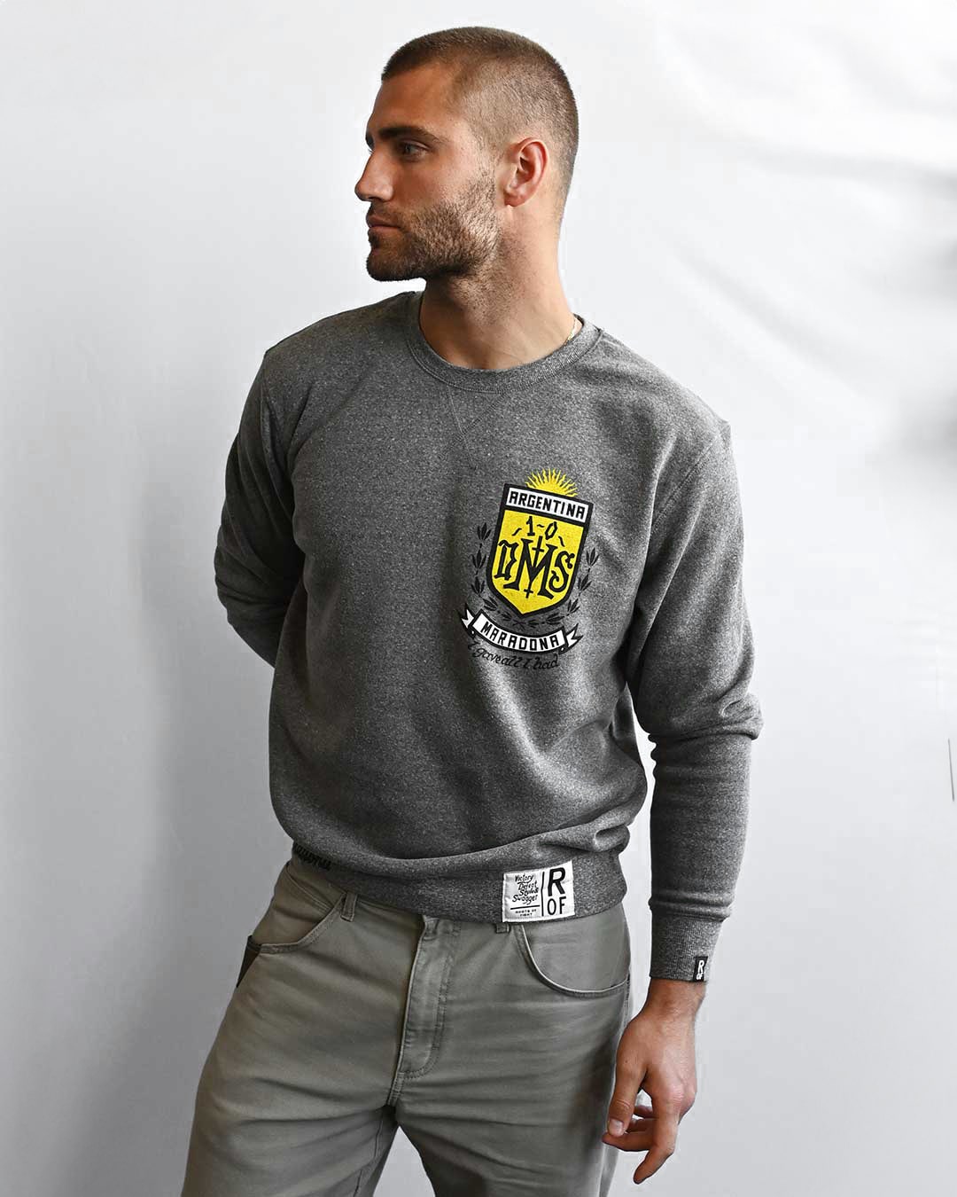 Maradona 'All I Have' Grey Sweatshirt - Roots of Fight Canada