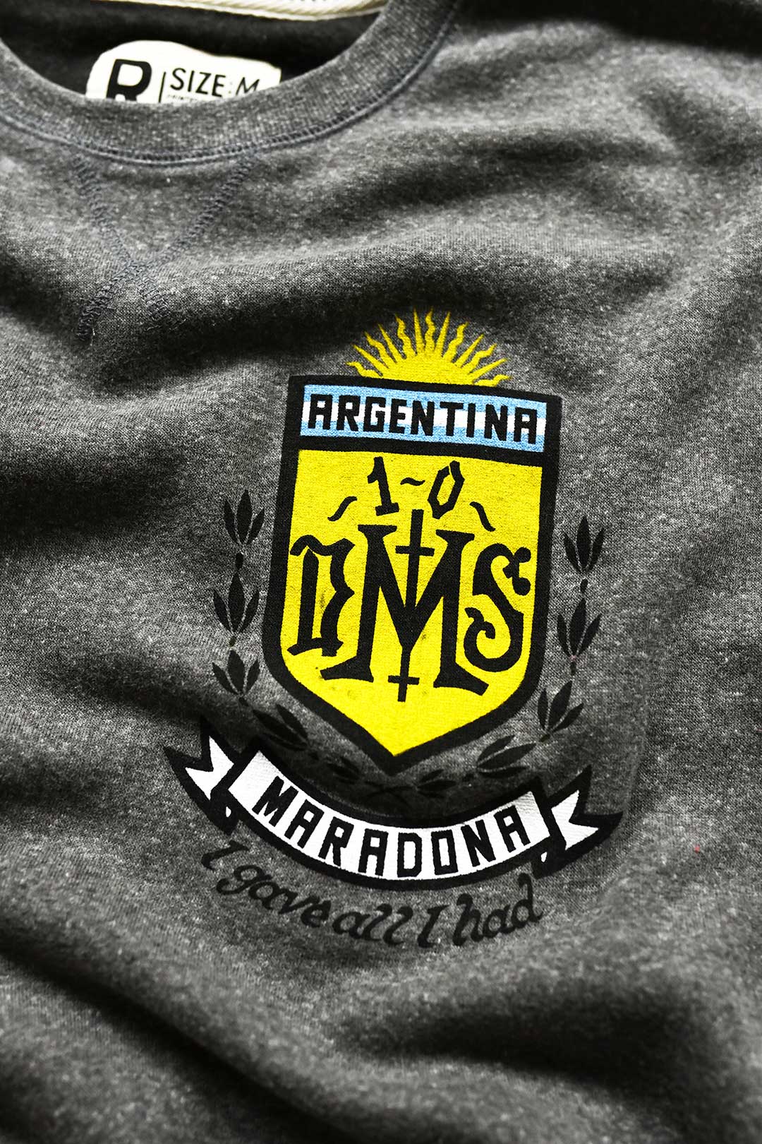 Maradona 'All I Have' Grey Sweatshirt - Roots of Fight Canada