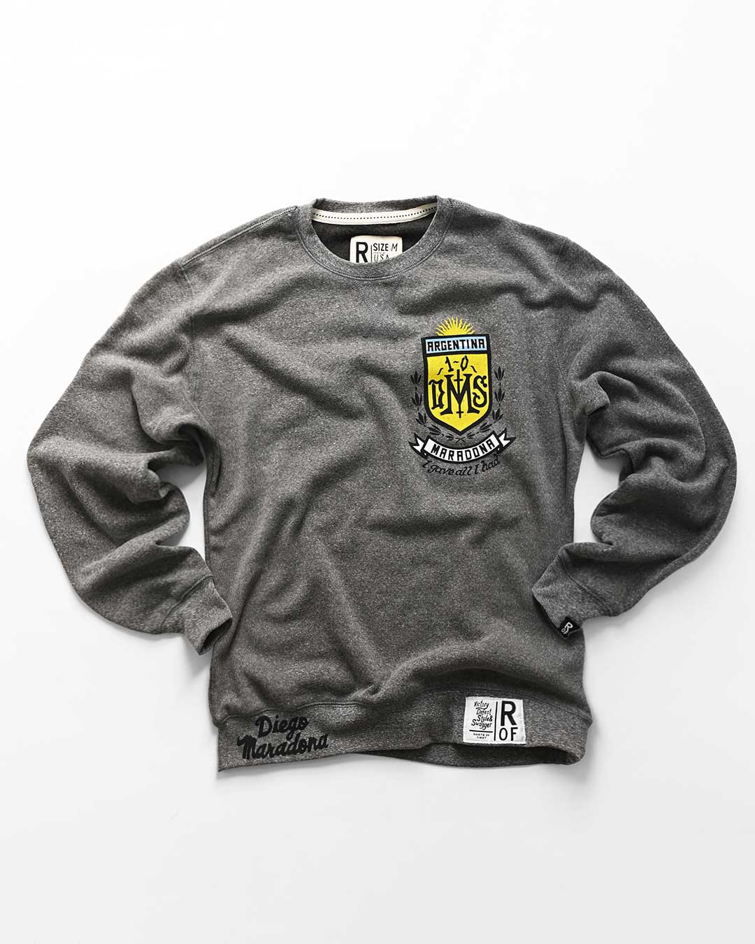 Maradona 'All I Have' Grey Sweatshirt - Roots of Fight Canada