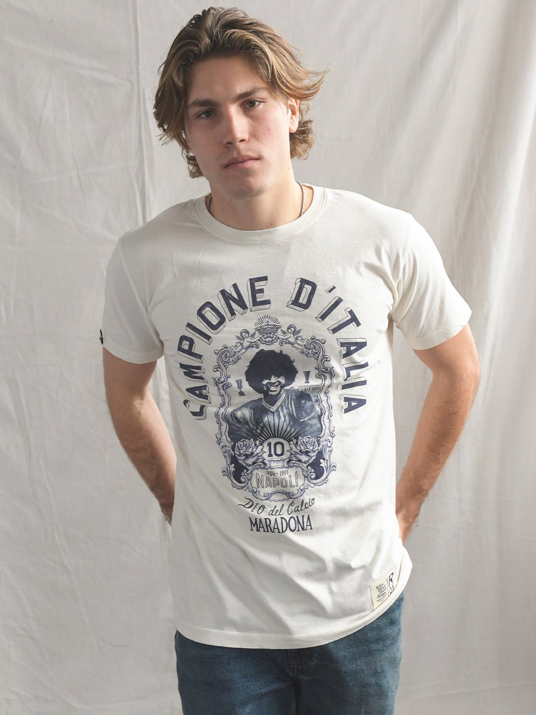 Maradona Dio Del Calcio White Tee - Roots of Fight Canada