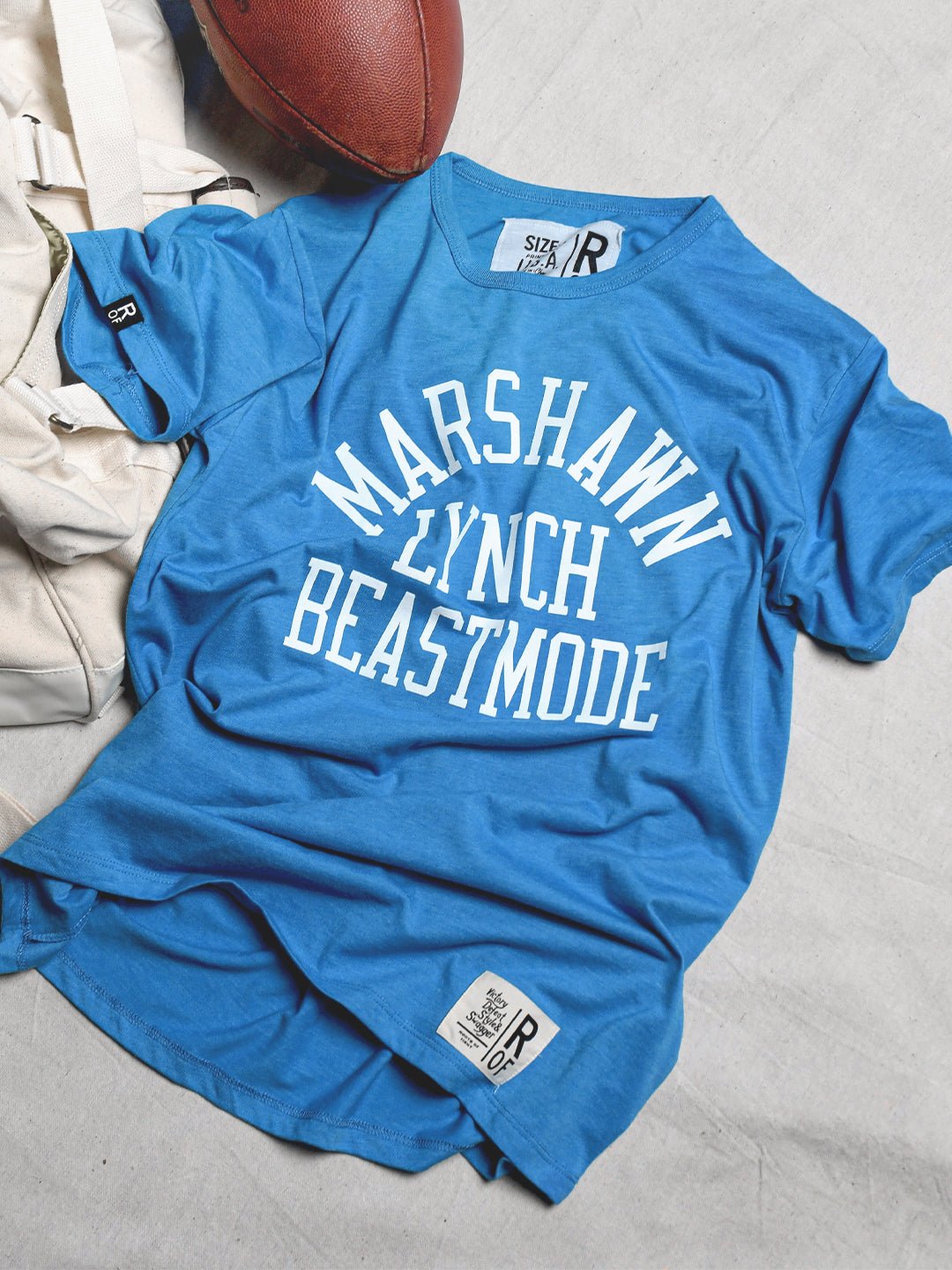 Marshawn Lynch Beastmode Blue Triblend Tee - Roots of Fight Canada