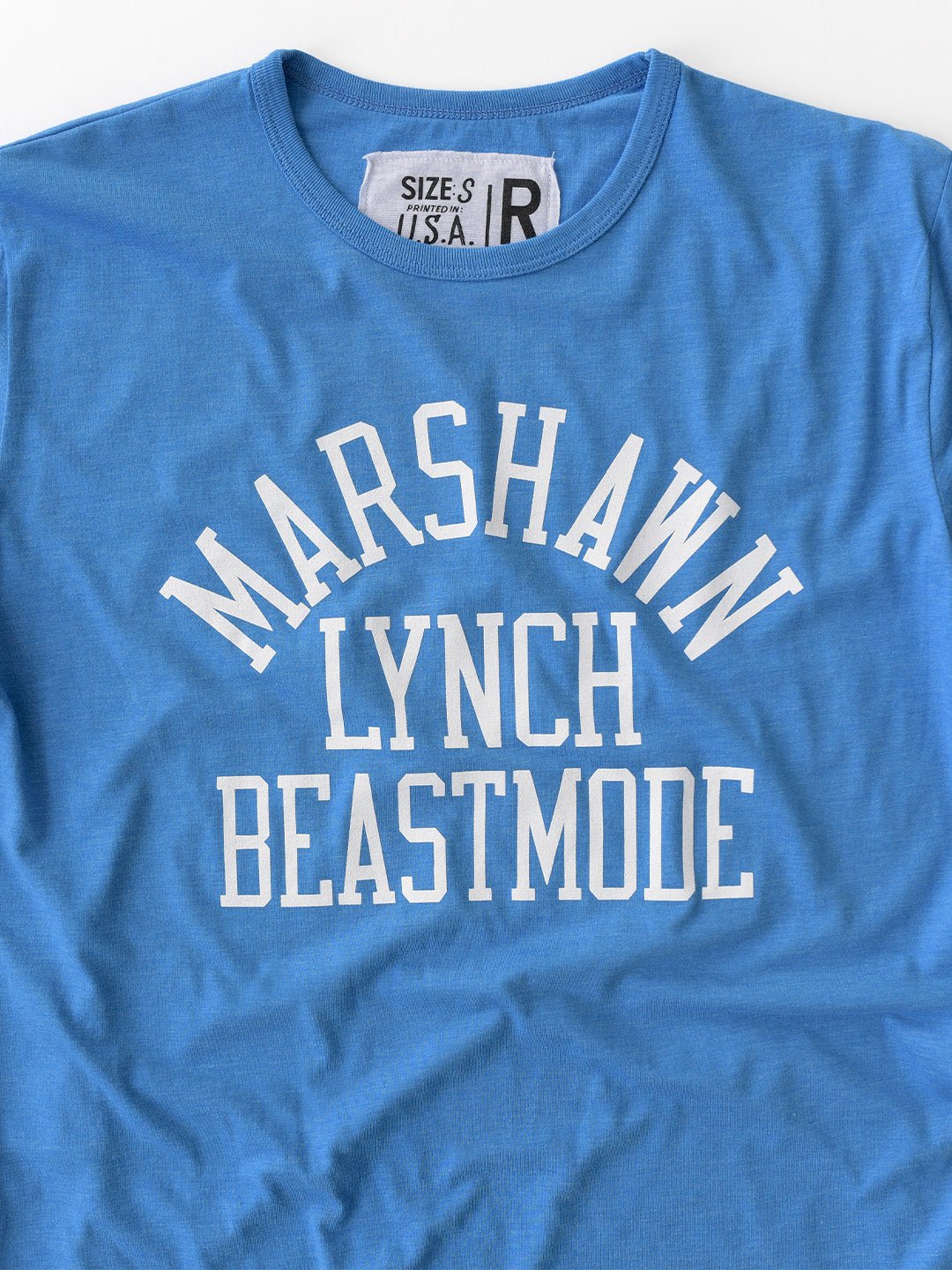 Marshawn Lynch Beastmode Blue Triblend Tee - Roots of Fight Canada
