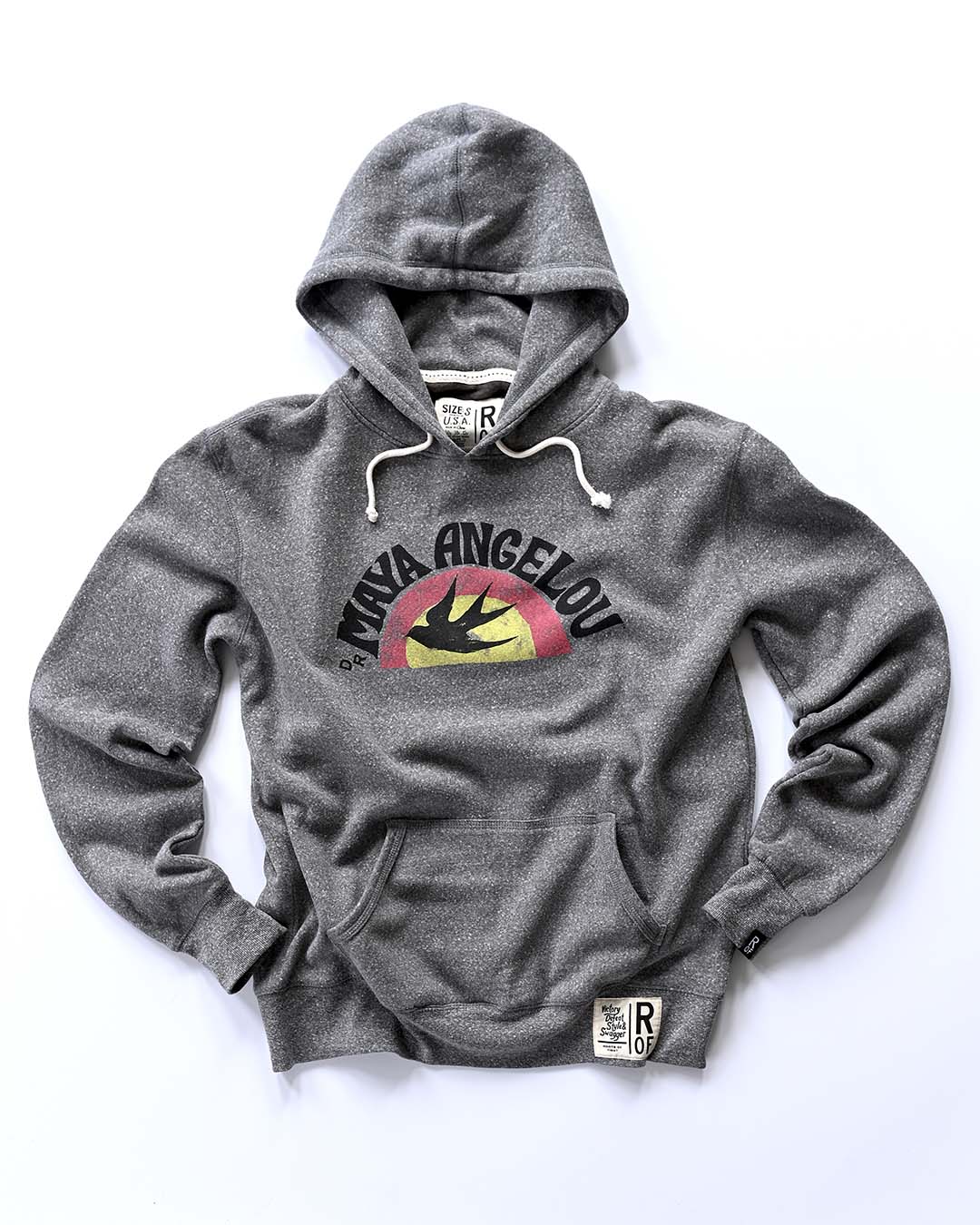Maya Angelou Caged Bird Sings Grey PO Hoody - Roots of Fight Canada