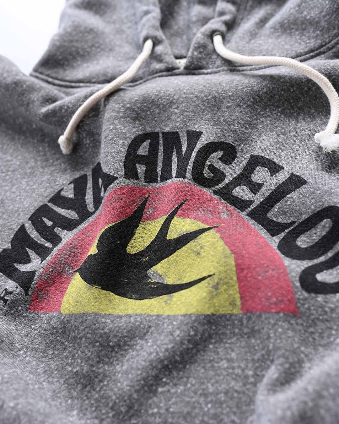 Maya Angelou Caged Bird Sings Grey PO Hoody - Roots of Fight Canada
