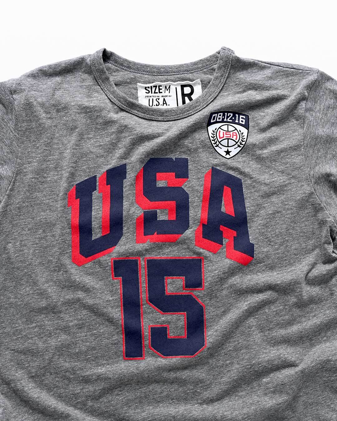 Melo Anthony Games USA Grey Tee - Roots of Fight Canada