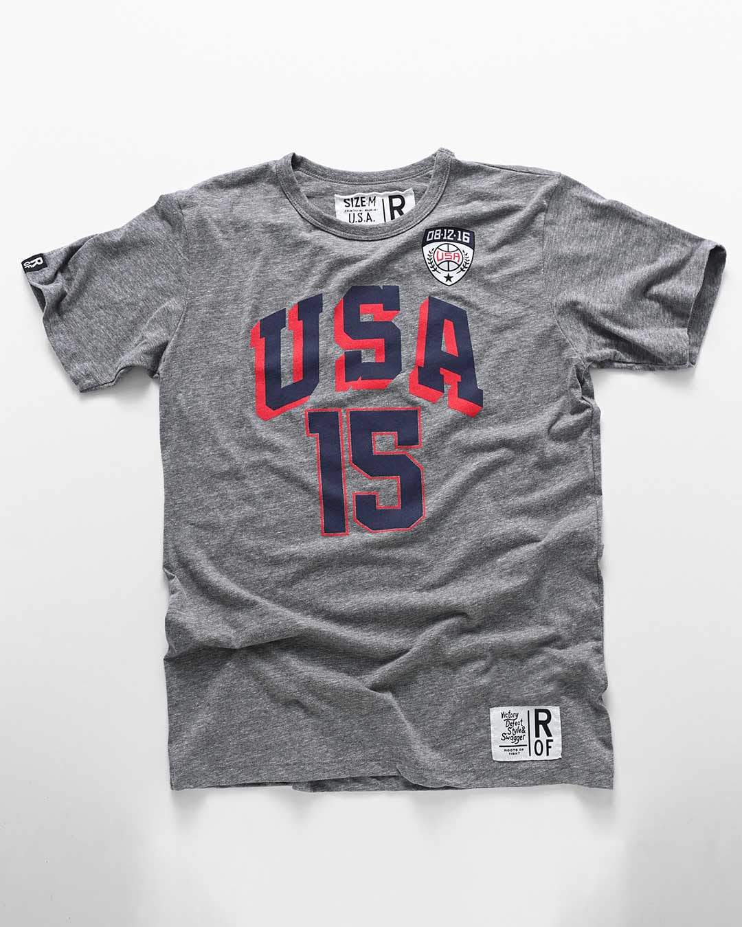 Melo Anthony Games USA Grey Tee - Roots of Fight Canada