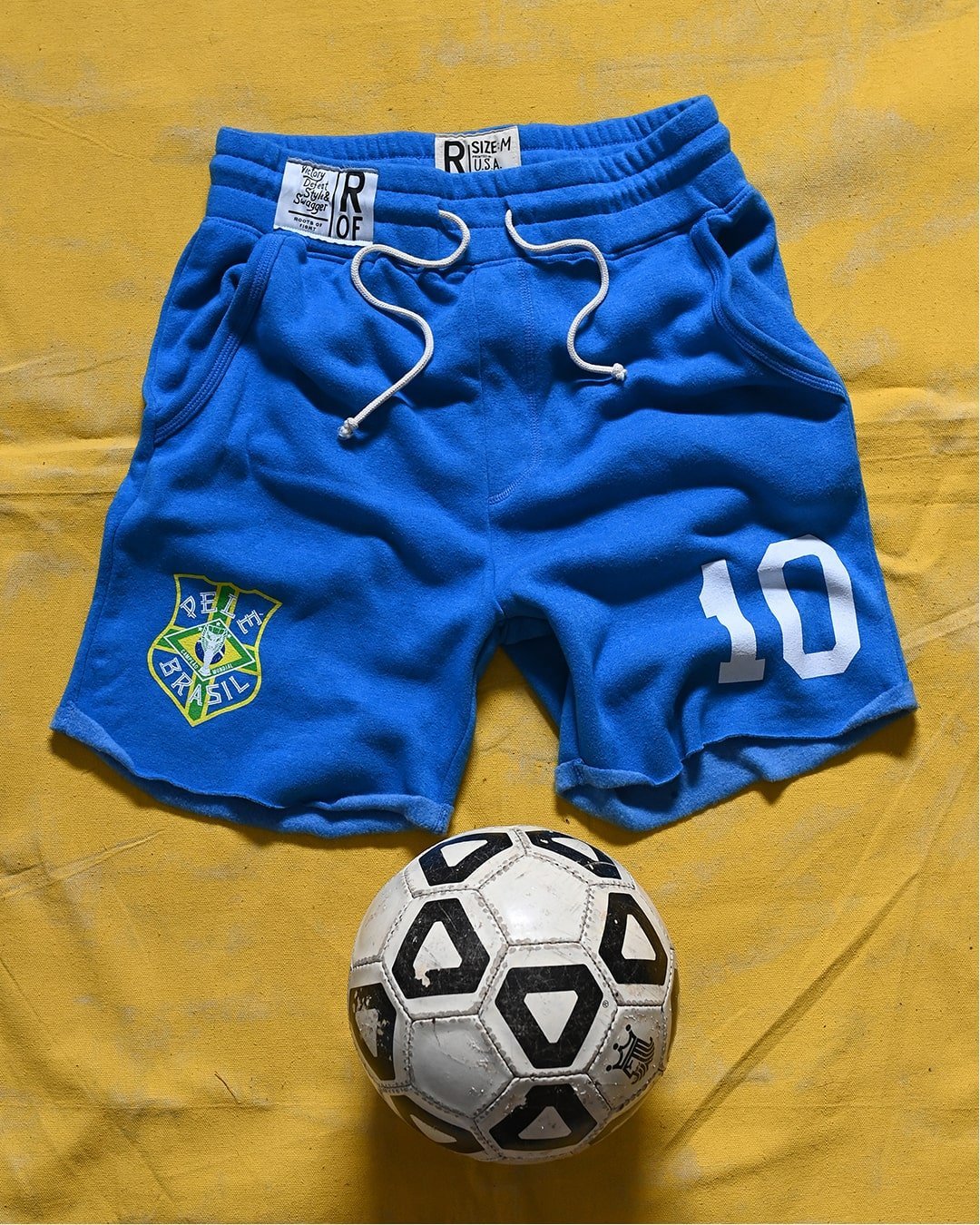 Pelé 10 Brasil Blue Shorts - Roots of Fight Canada