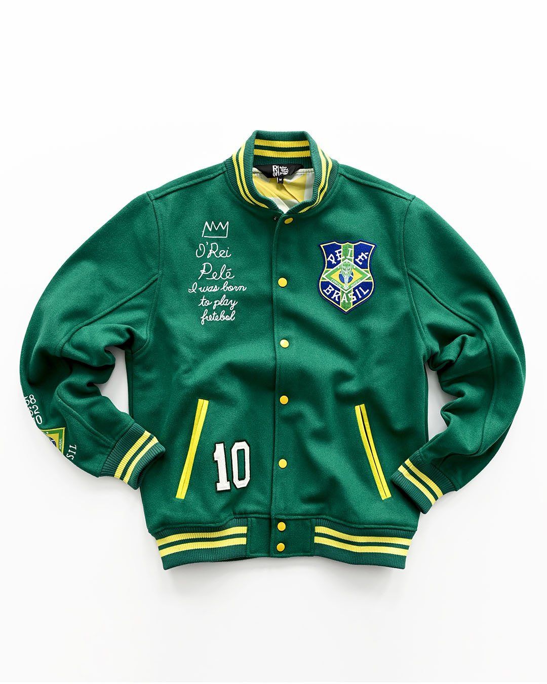Pelé #10 Brasil Melton Jacket - Roots of Fight Canada