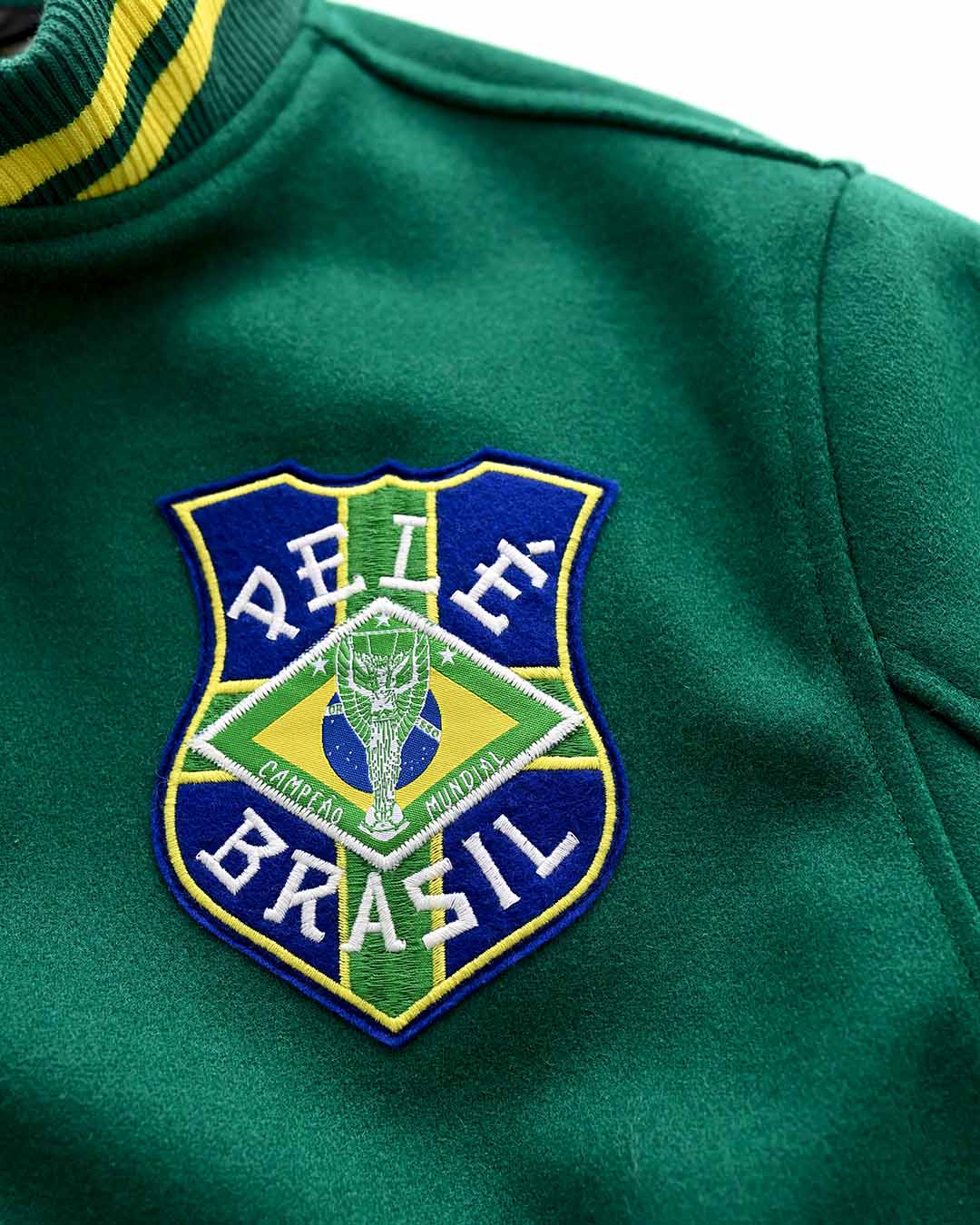Pelé #10 Brasil Melton Jacket - Roots of Fight Canada