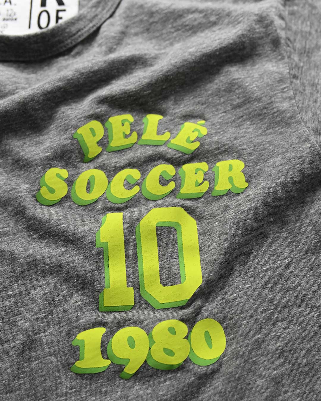 Pelé Soccer Grey Tee - Roots of Fight Canada