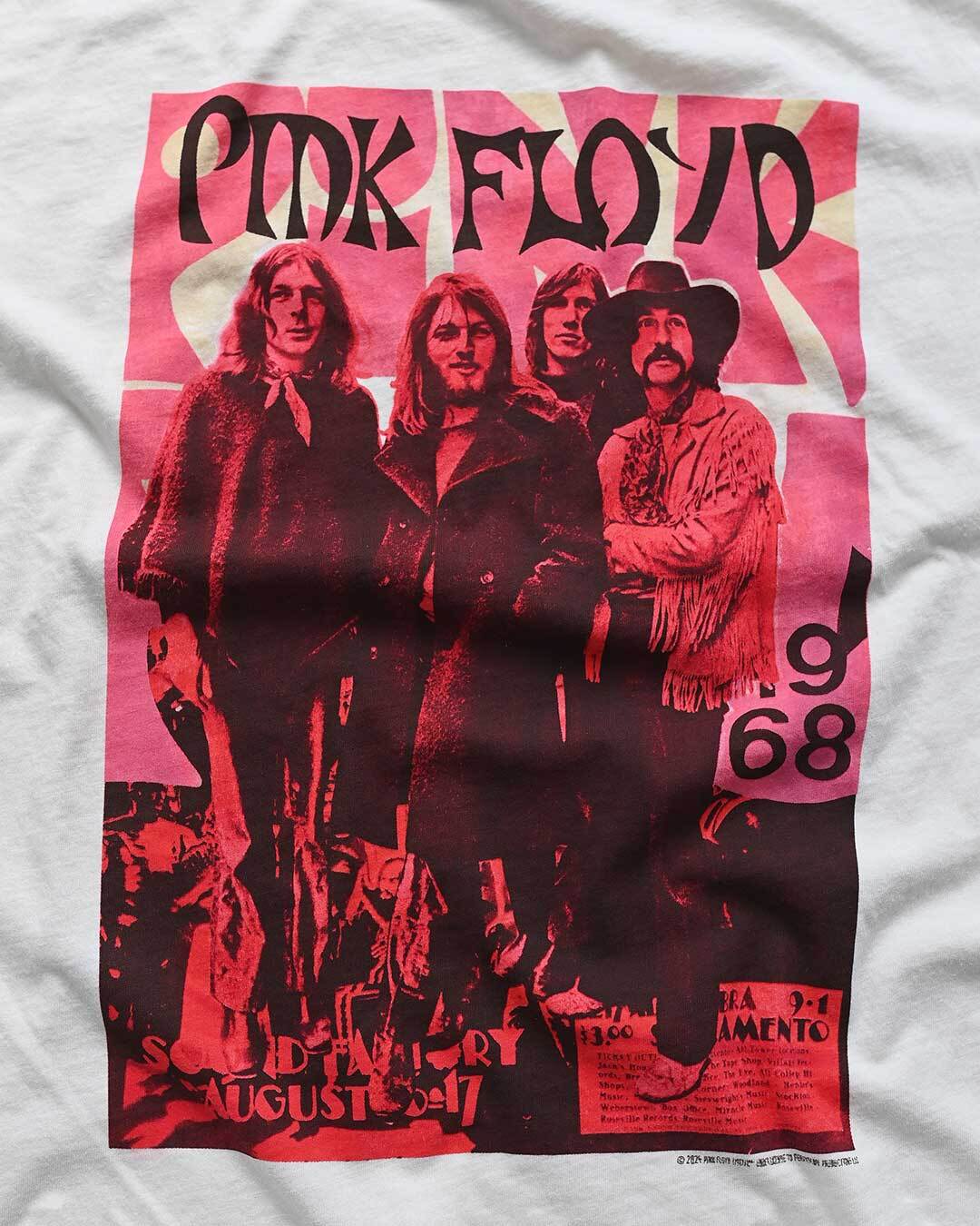 Pink Floyd 1968 White Photo Tee - Roots of Fight Canada