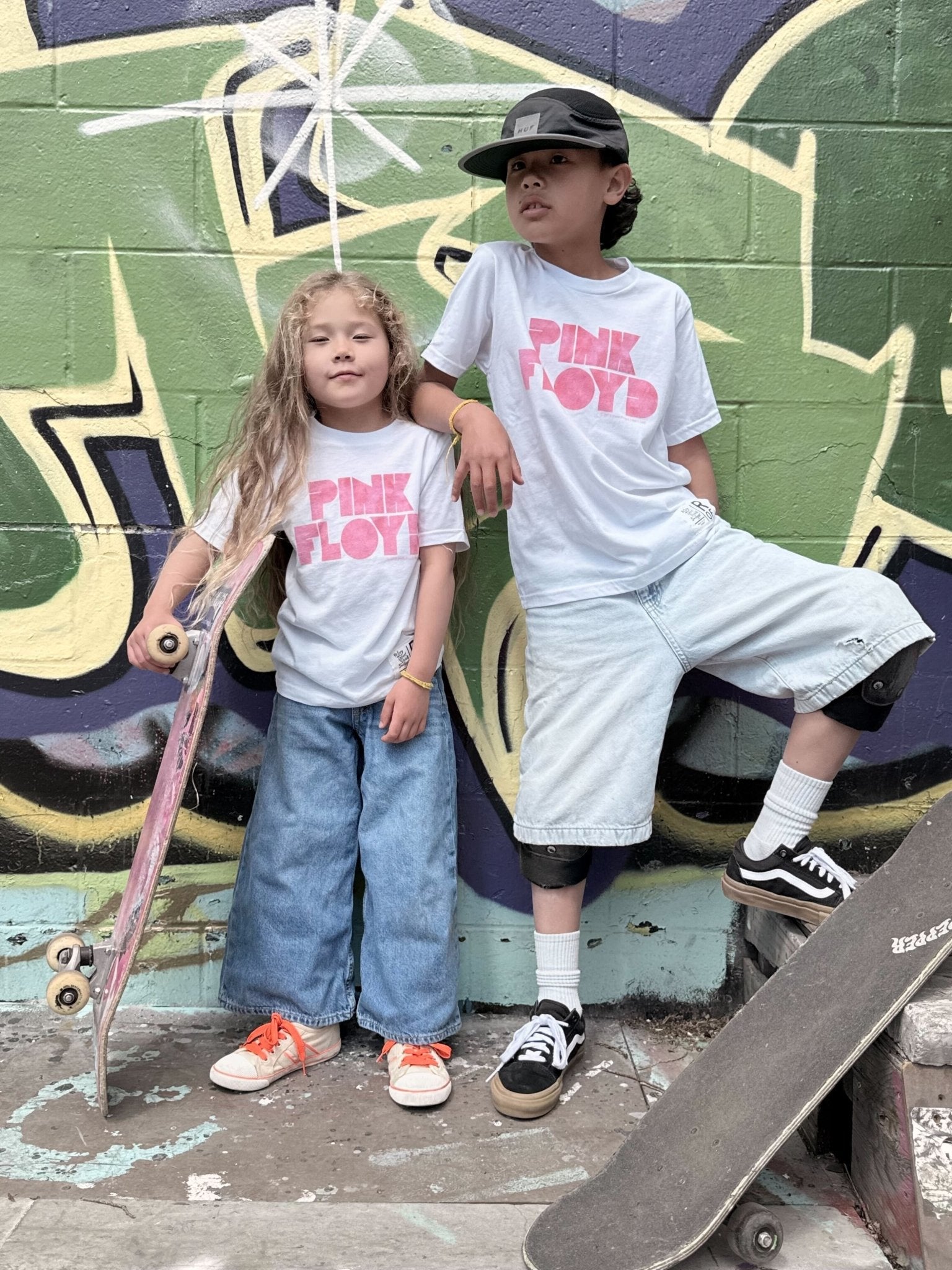 Pink Floyd Vintage White Kid's Tee - Roots of Fight Canada