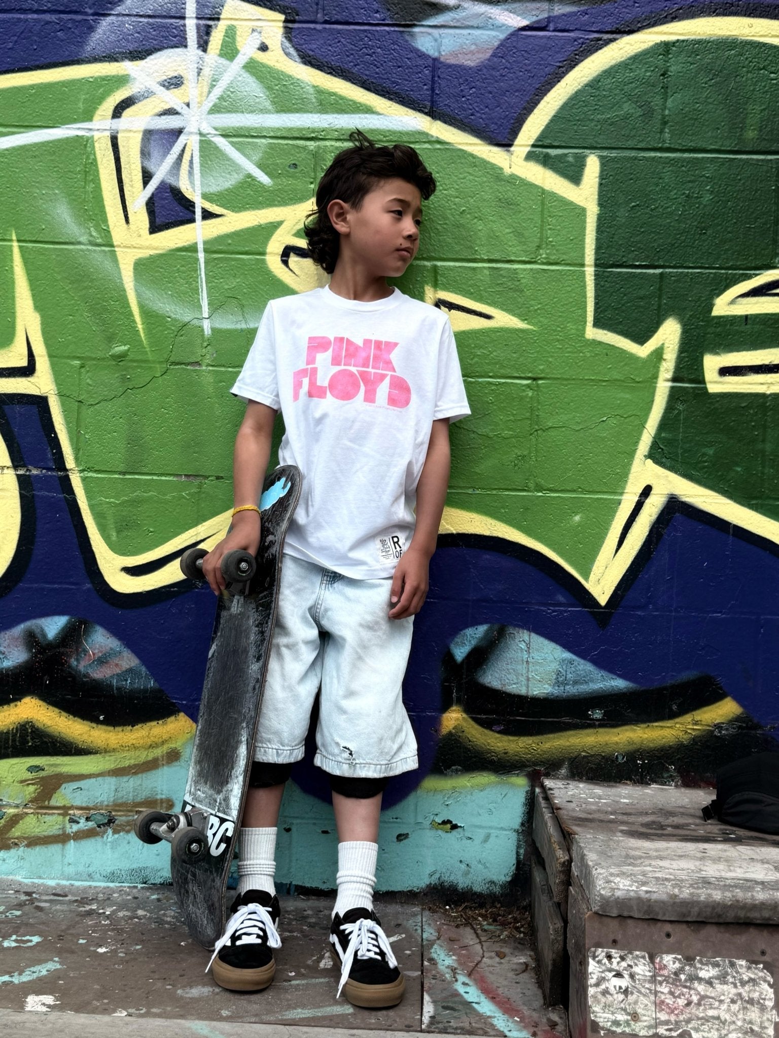 Pink Floyd Vintage White Kid's Tee - Roots of Fight Canada
