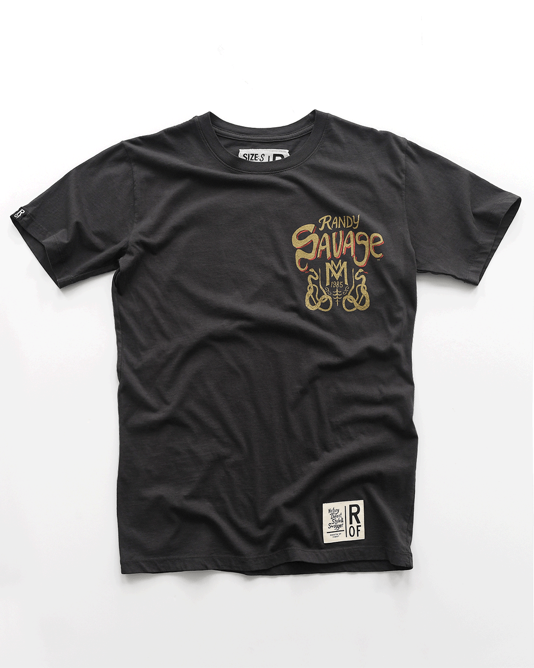 Randy Savage Macho Man Eponymous Black Tee - Roots of Fight Canada