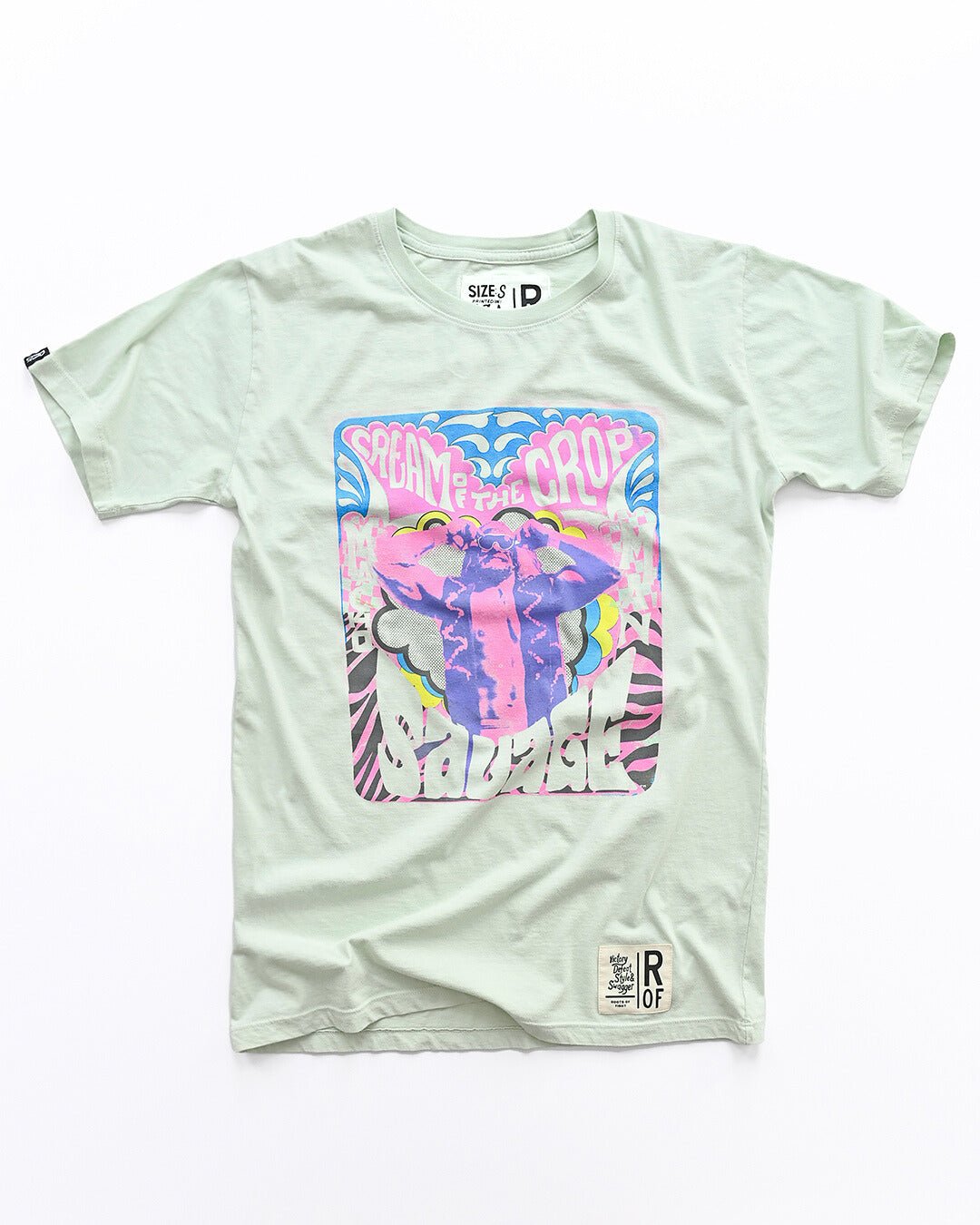Randy Savage Retro Photo Mint Tee - Roots of Fight Canada