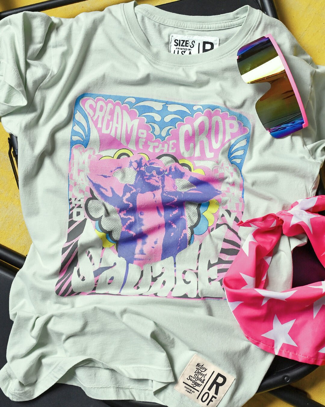Randy Savage Retro Photo Mint Tee - Roots of Fight Canada