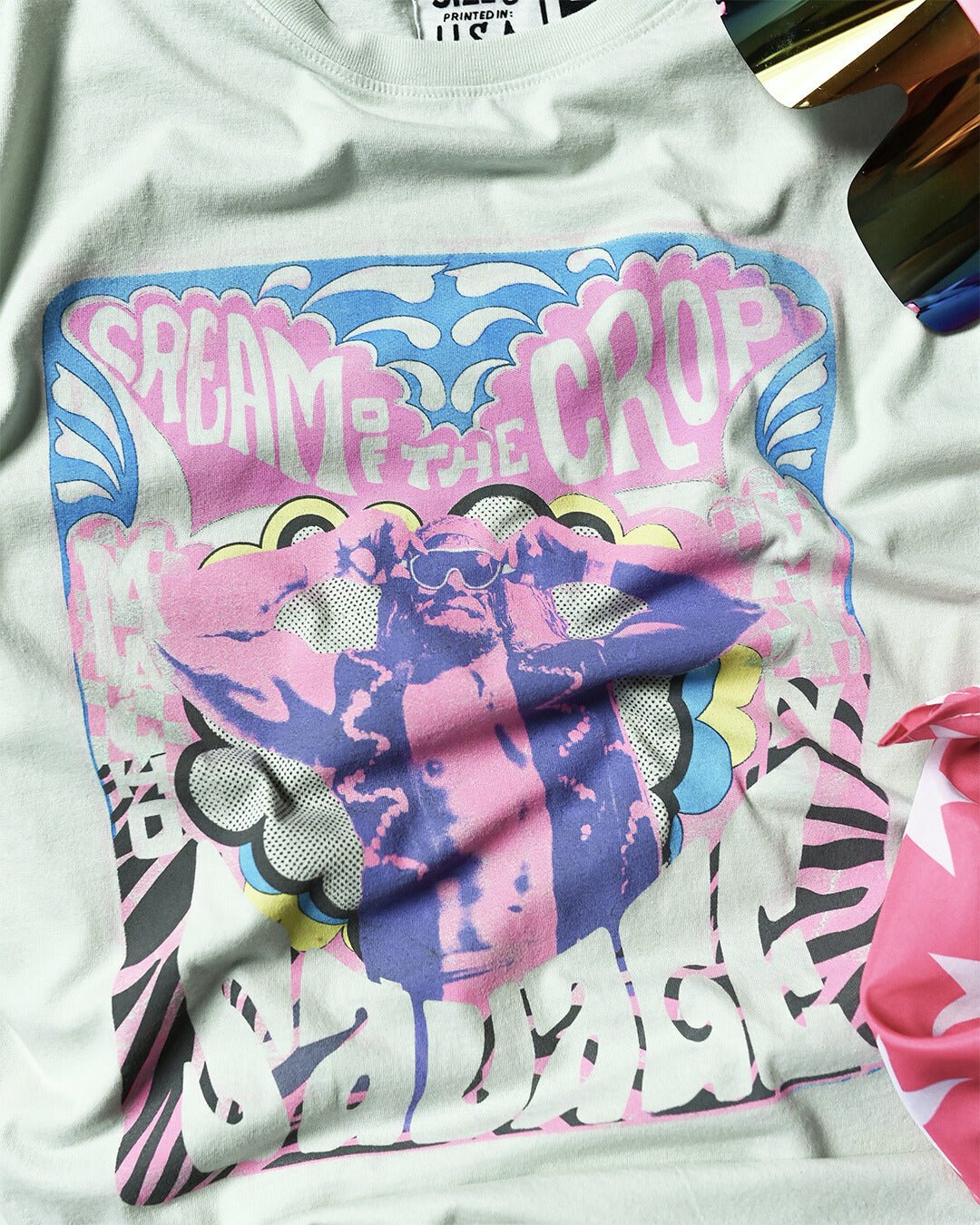Randy Savage Retro Photo Mint Tee - Roots of Fight Canada