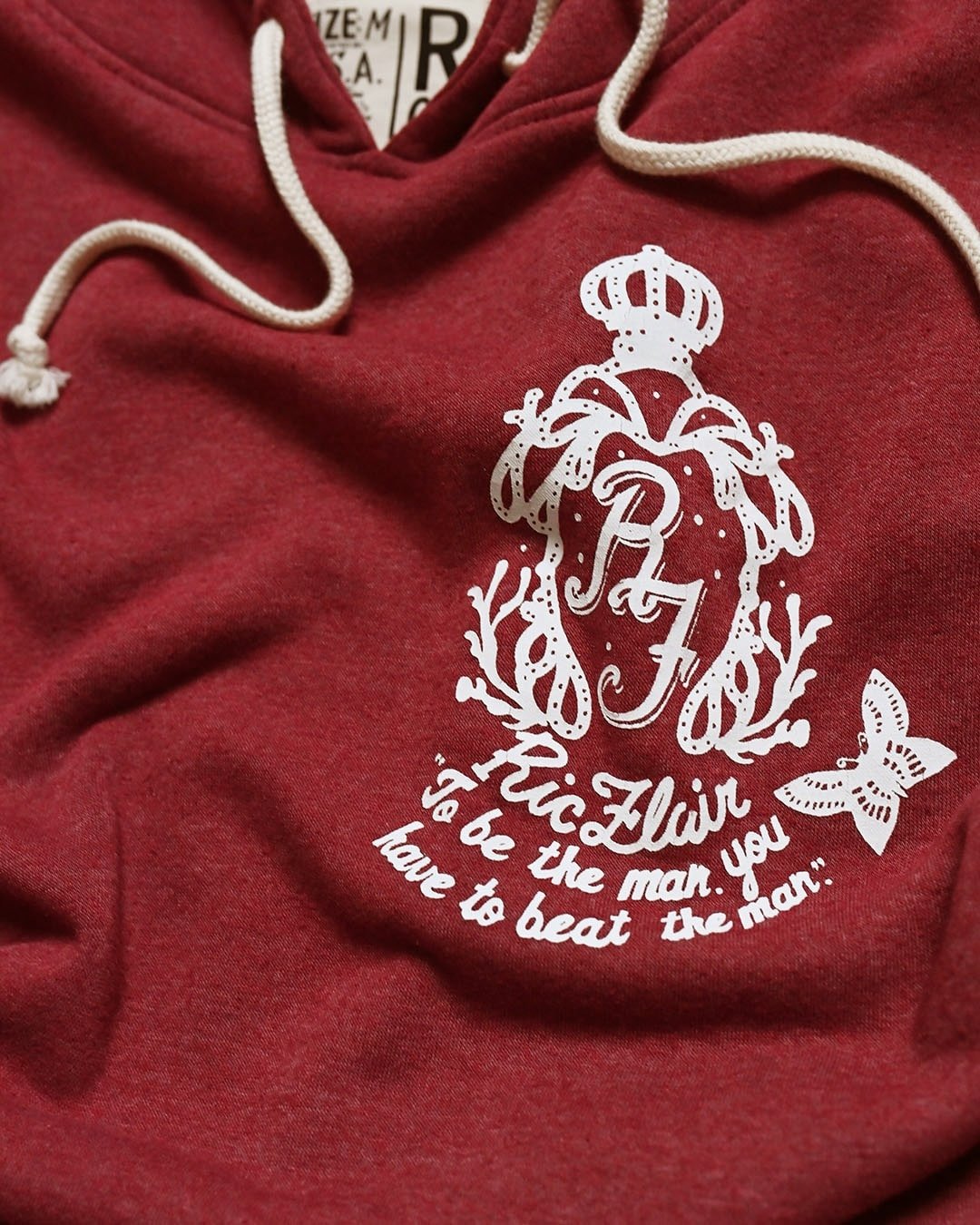 Ric Flair &#39;To Be The Man&#39; Cardinal PO Hoody - Roots of Fight Canada