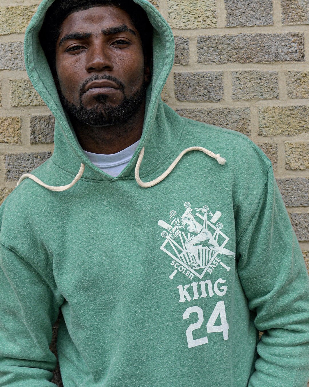 Rickey Henderson Stolen Base King Green PO Hoody - Roots of Fight Canada