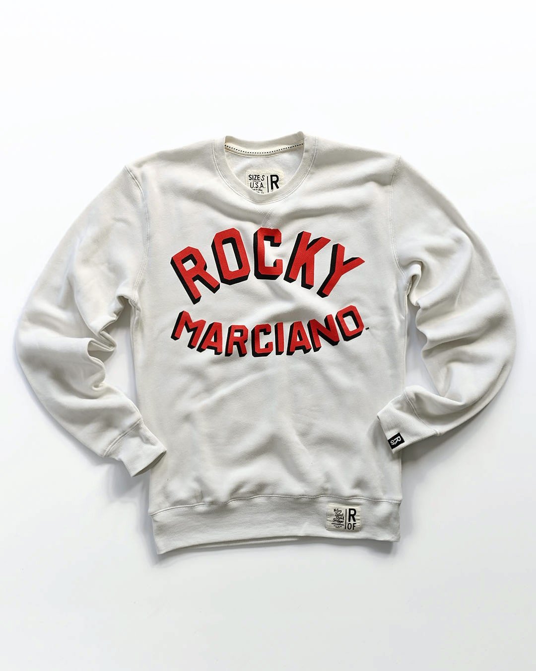 Rocky Marciano Undefeated Champ White Sweatshirt - Roots of Fight Canada