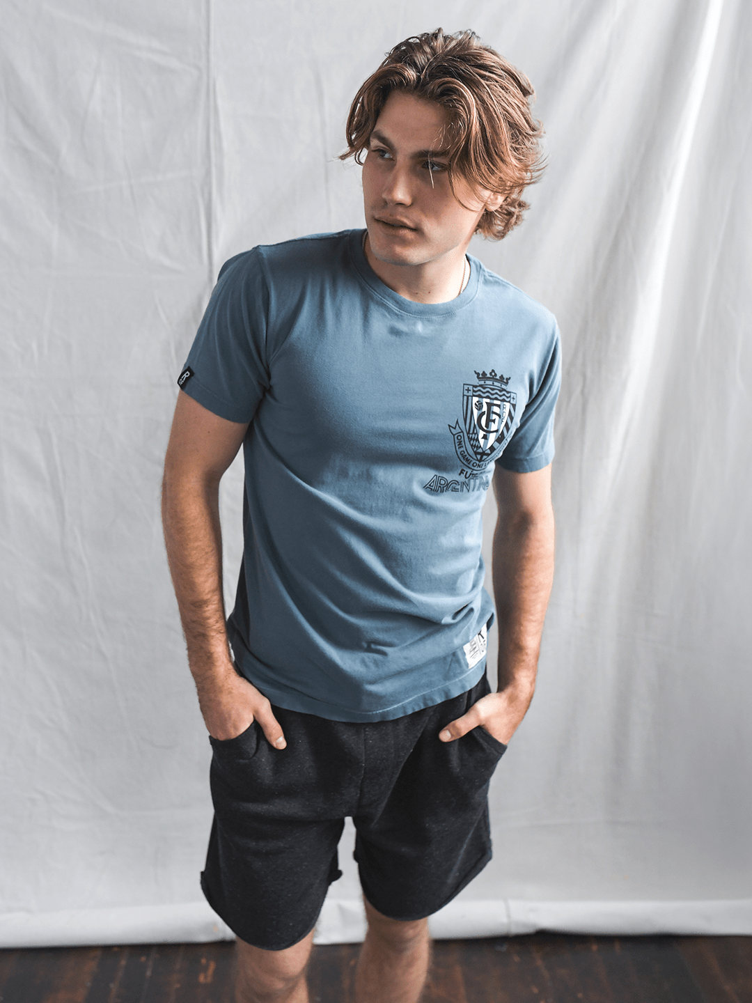 ROF - Argentina Fútbol One Language Blue Tee - Roots of Fight Canada
