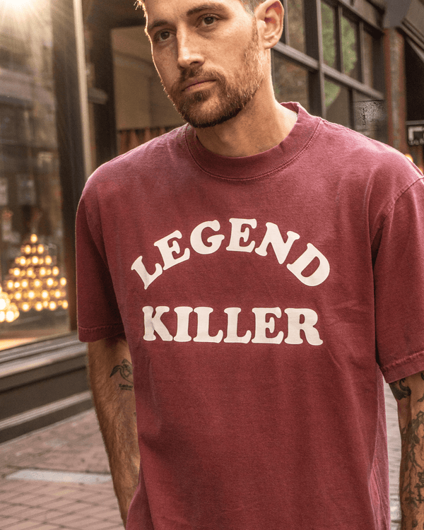 Rowdy Roddy Piper Legend Cardinal Heavyweight Tee - Roots of Fight Canada