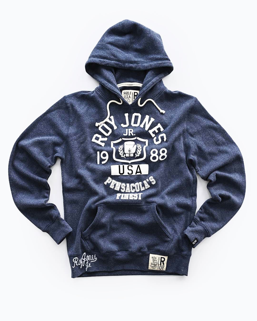 Roy Jones Jr. '88 Blue PO Hoody - Roots of Fight Canada