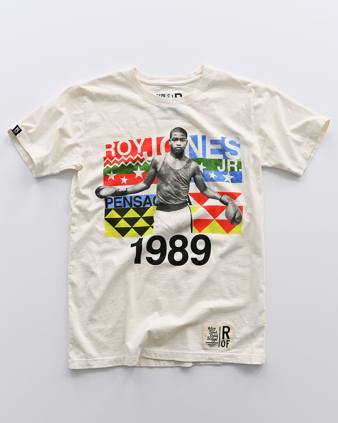 Roy Jones Jr. '89 White Tee - Roots of Fight Canada