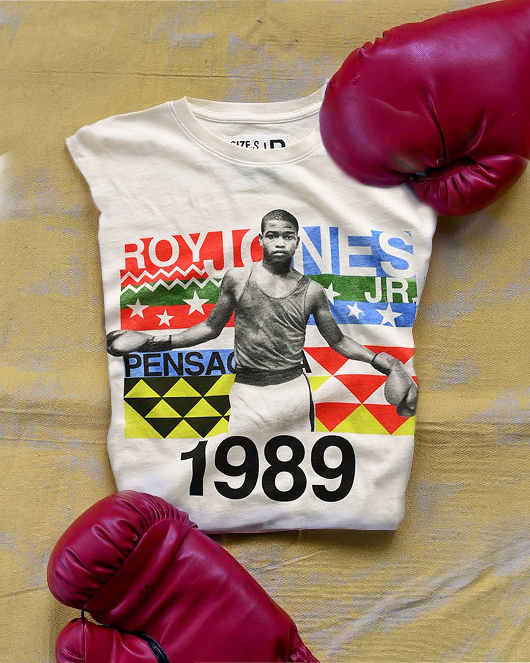Roy Jones Jr. '89 White Tee - Roots of Fight Canada