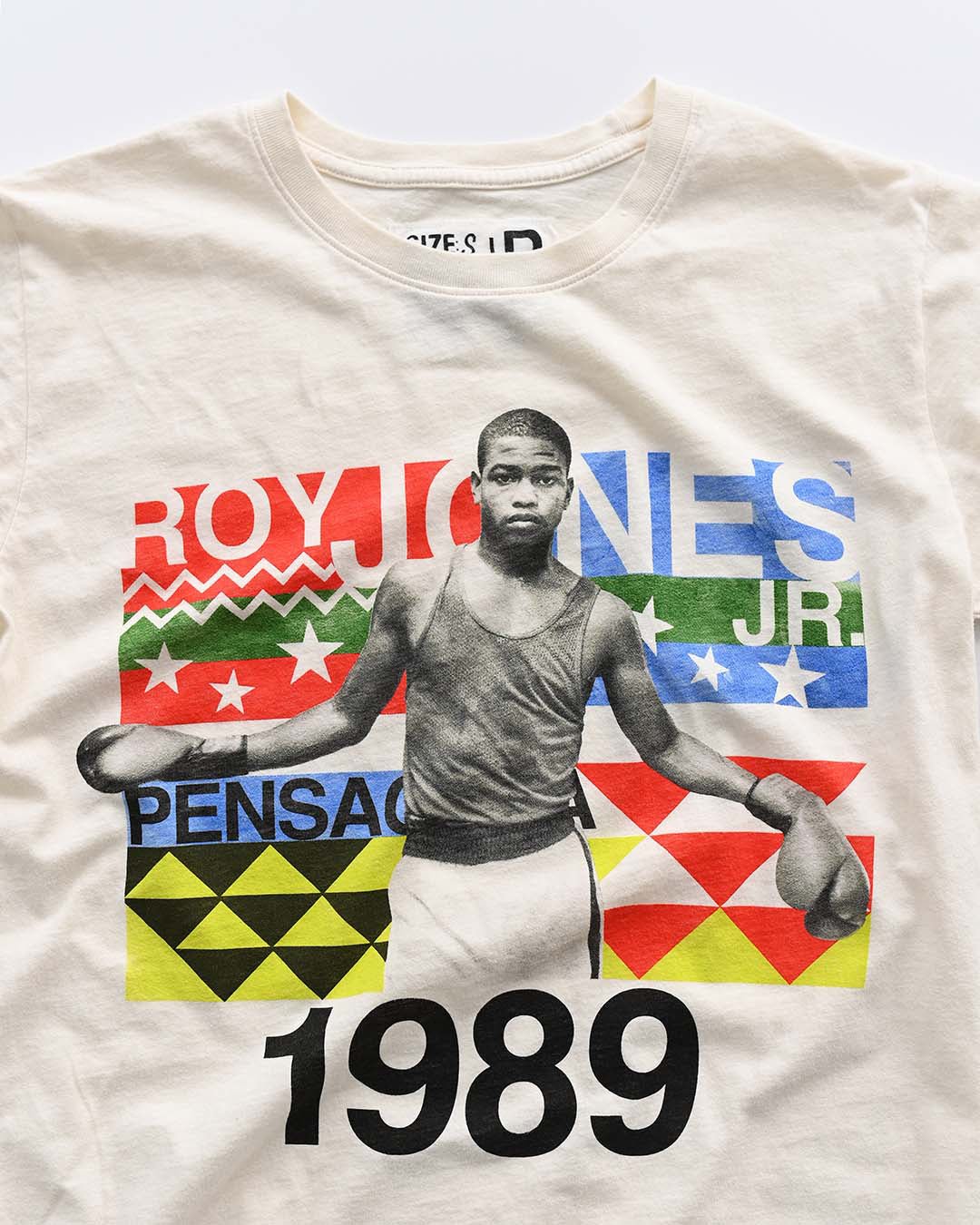 Roy Jones Jr. '89 White Tee - Roots of Fight Canada