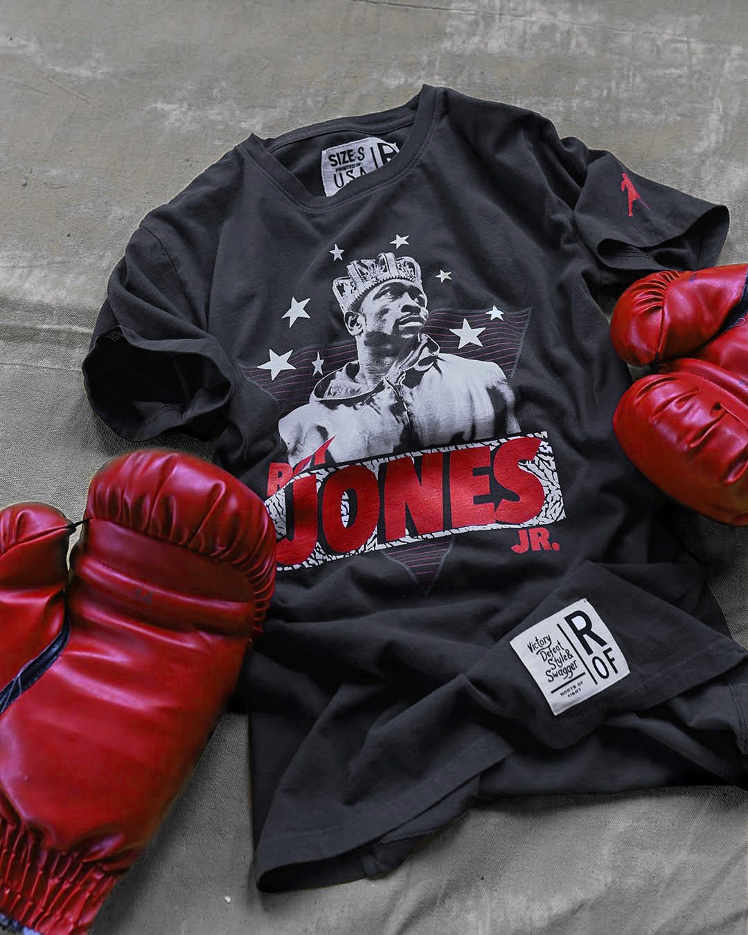Roy Jones Jr. 9x Champ Black Tee - Roots of Fight Canada